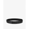 Christian Louboutin Womens Black Paloma Loubinthesky-embellished Leather Belt In Black
