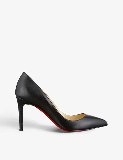 CHRISTIAN LOUBOUTIN WOMENS BLACK PIGALLE 85 LEATHER COURTS EUR 34.5 / 1.5 UK,31741303