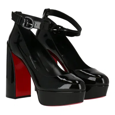 Christian Louboutin Movida Strap Patent Leather Pumps 130 In Black