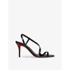 Christian Louboutin Rosa Z Patent Leather Heeled Sandals 80 In Black