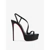Christian Louboutin Rosalie Alta Leather Sandals 150 In Black