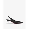 CHRISTIAN LOUBOUTIN CHRISTIAN LOUBOUTIN WOMENS BLACK SPORTY KATE SLING 55 LEATHER HEELED COURTS