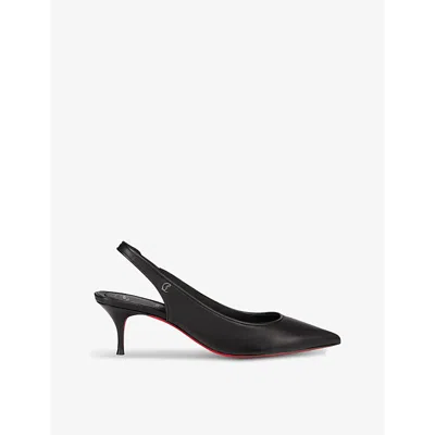 CHRISTIAN LOUBOUTIN WOMENS CHRISTIAN LOUBOUTIN SPORTY KATE SLING 55 LEATHER HEELED COURTS