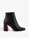 Christian Louboutin Turela Leather Side-zip Red Sole Booties In Multi