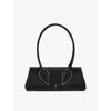 Christian Louboutin Venus Calf Leather Baguette Shoulder Bag In Black