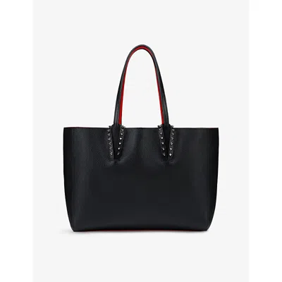 Christian Louboutin Womens Black/gun Metal Cabata Small Leather Tote Bag