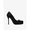 Christian Louboutin Cassia Satin Red-sole Ballerina Pumps In Black