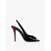 Christian Louboutin Sofia Z 110 Slingback Sandals In Patent Leather In Black