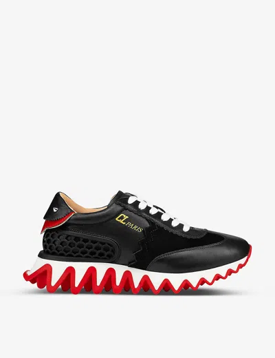 Christian Louboutin Logo Casual Sports Shoes In Black