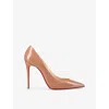 Christian Louboutin Sporty Pointed Toe Patent Pumps In Blush