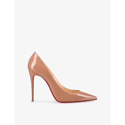 Christian Louboutin Womens Kate 100 Patent-leather Courts Blush