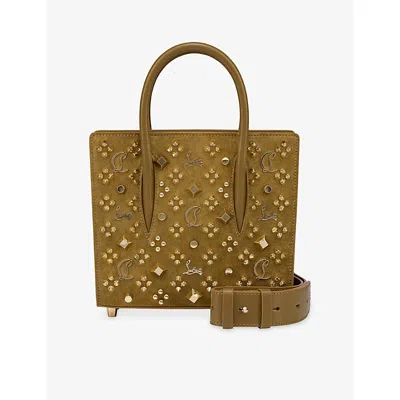 CHRISTIAN LOUBOUTIN WOMENS BRONZO/GOLD PALOMA S MINI LEATHER SHOULDER BAG