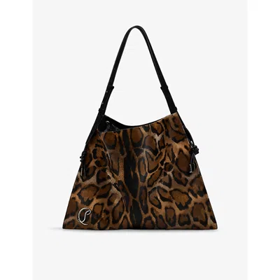 Christian Louboutin Womens Brown Baggy Leather Tote Bag