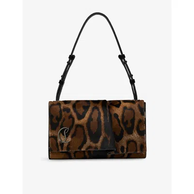 Christian Louboutin Womens Brown Baggy Small Pony-hair Effect Leather Shoulder Bag