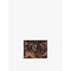 Christian Louboutin Womens Brown Loubi54 Leather Card Holder In Brown