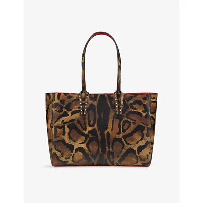 Christian Louboutin Womens Brown/gold Cabata Bengali Soft Small Leather Tote Bag In Multi