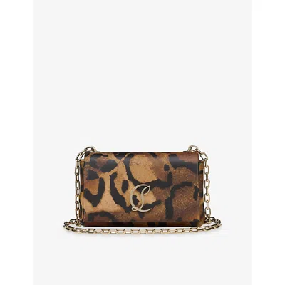Christian Louboutin Womens Brown/gold Loubi54 Leather Cross Body Bag In Multi