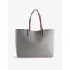 Christian Louboutin Womens  Cabata Soft Large Leather Tote Bag In Smoke Grey/silver