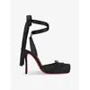 Christian Louboutin Cassia Lace-up Slingback Pump In Black