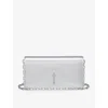 Christian Louboutin Womens Silver Bettina Leather Clutch Bag In Silver