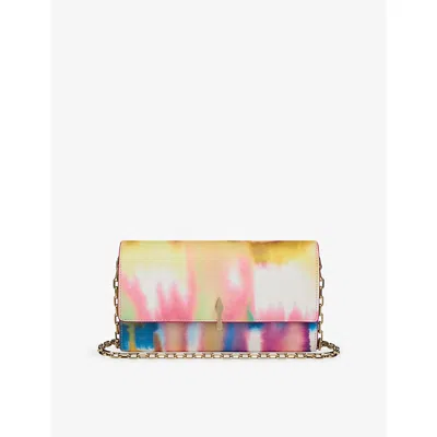 Christian Louboutin Womens  Bettina Leather Wallet-on-chain In Tie Dye Multi/gold
