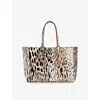 Christian Louboutin Womens Multi Cabata Small Cheetah Naplak Leather Tote Bag In Multi
