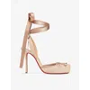 Christian Louboutin Cassia Lace-up Slingback Pump In Blush