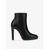 Christian Louboutin Womens  Fannylove Booty 120 Calf-leather Heeled Boots In Black