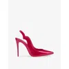 Christian Louboutin Hot Chick Sling Patent Leather Slingback Pumps 100