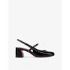 Christian Louboutin Janispikes 55 Mary-jane Slingback Pumps In Black
