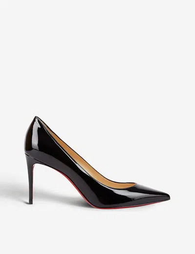 Christian Louboutin Womens  Kate 85 Patent-leather Courts In Black