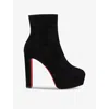 Christian Louboutin Loo Platform Bootie In Black