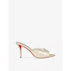 Christian Louboutin Miss Z Laminated Nappa Leather Mules 80 In Multi