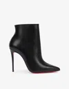 Christian Louboutin So Kate Booty High Heels Ankle Boots In Black Leather In Black