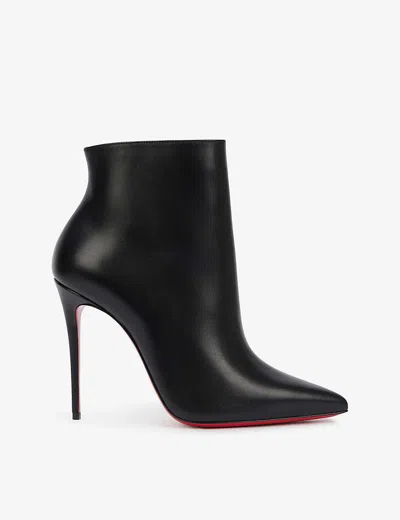 CHRISTIAN LOUBOUTIN WOMENS SO KATE 100 LEATHER HEELED ANKLE BOOTS BLACK EUR 39 / 6 UK,59021347