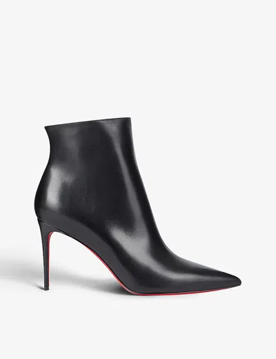 Christian Louboutin Womens  So Kate 85 Leather Heeled Boots In Black