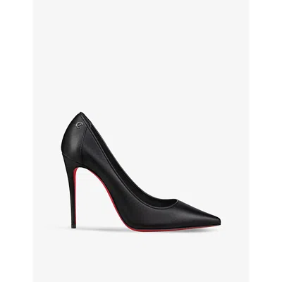 Christian Louboutin Womens Black Sporty Kate 100 Leather Heeled Courts