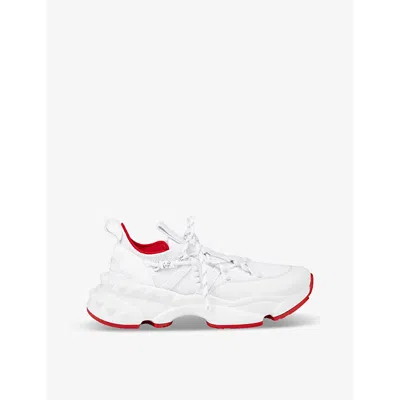 Christian Louboutin Womens White Trailnrun Donna Leather Low-top Trainers Eur 37.5 / 4.5 Uk