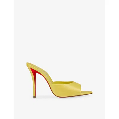 Christian Louboutin Womens Citronnade Miss Z 100 Leather Mules Eur 37 / 4 Uk