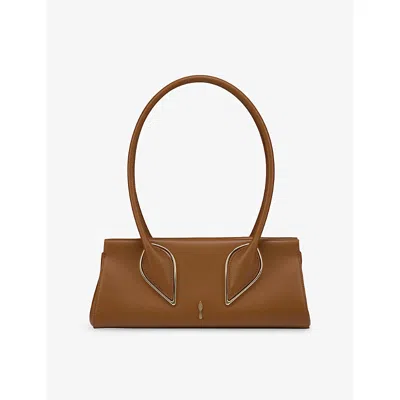 CHRISTIAN LOUBOUTIN WOMENS CUOIO VENUS BAGUETTE LEATHER SHOULDER BAG