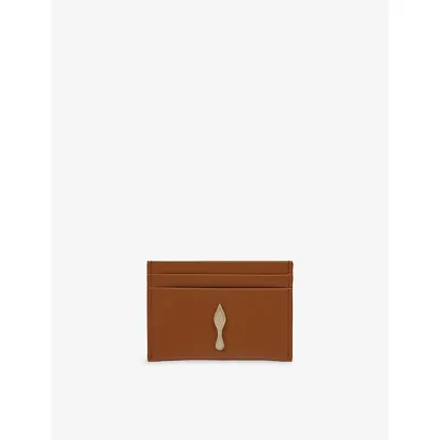Christian Louboutin Womens Cuoio/gold Bettina Calf-leather Card Holder