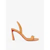 Christian Louboutin O Condora 85 Patent-leather Slingback Sandals In Giraffe