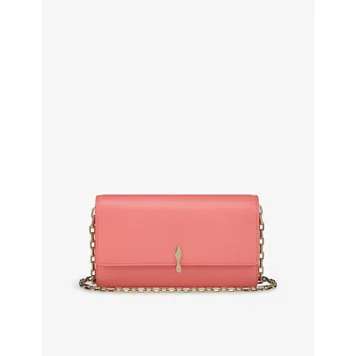 Christian Louboutin Womens Grapefruit/gold Bettina Metallic Leather Wallet-on-chain In Purple