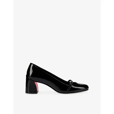 Christian Louboutin Womens Jane Nina 55 Patent Leather Pumps Black Eur 36.5 / 3.5 Uk