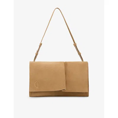 Christian Louboutin Womens Lionne Baggy Large Leather Shoulder Bag In Brown