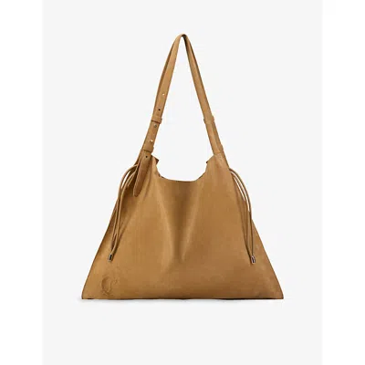 Christian Louboutin Womens Lionne Crosta Baggy Leather Tote Bag In Brown