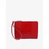 Christian Louboutin Cabata Mini Pouch Bag In Croc-embossed Leather