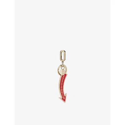 CHRISTIAN LOUBOUTIN WOMENS LOUBI/GOLD CIRCUS SIGNPOST BRASS KEYRING