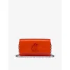 Christian Louboutin Womens Magma Loubi54 Leather Wallet On Chain