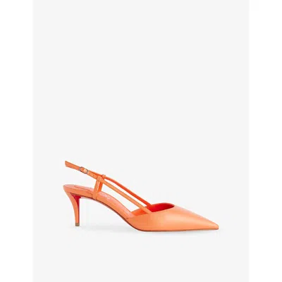 Christian Louboutin Womens Magma Miss Z 60 Slingback Leather Pumps Eur 36 / 3 Uk
